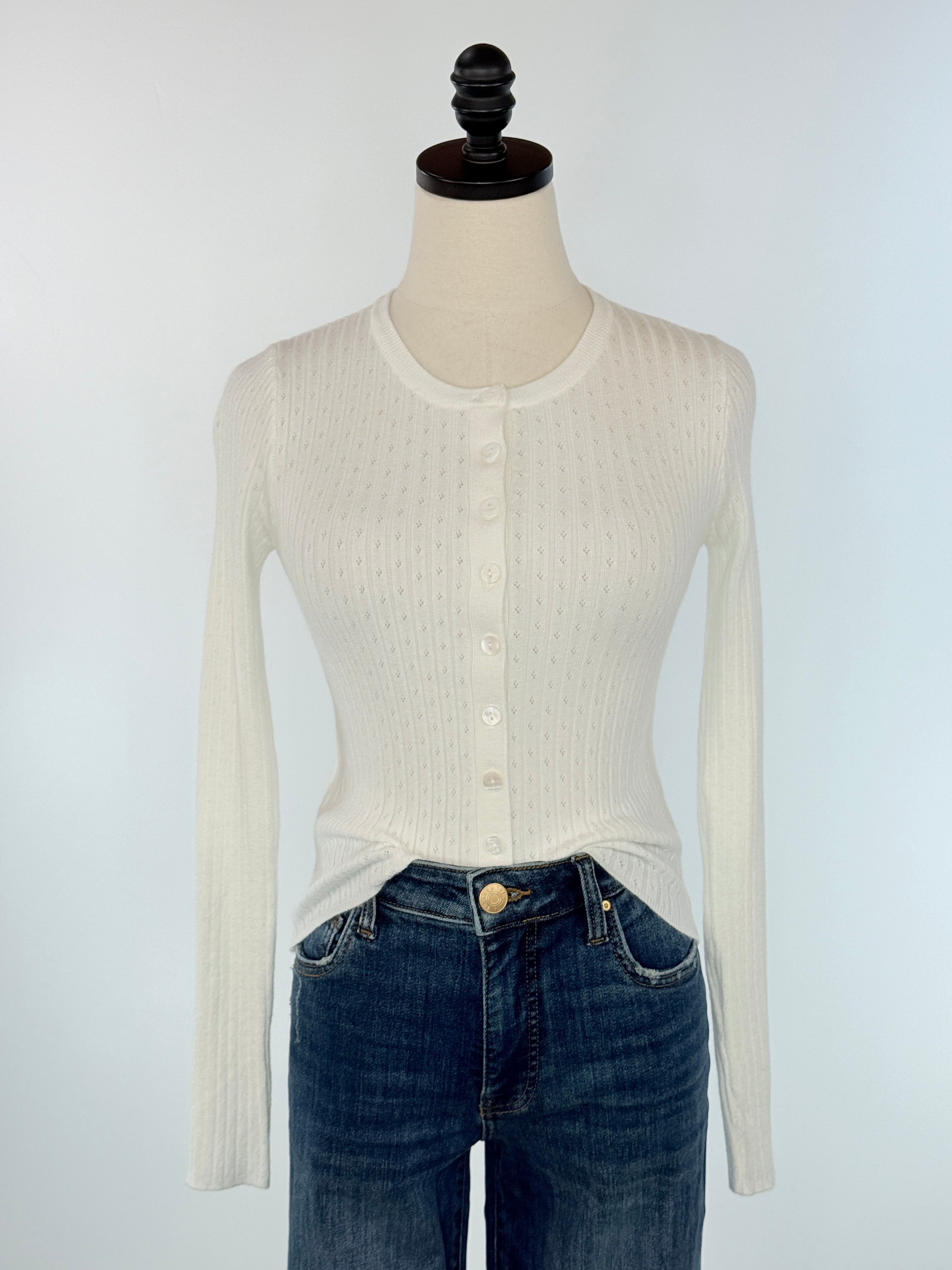 My Muse Cardigan in White-131 - Sweaters F/W (June - Nov)-Little Bird Boutique
