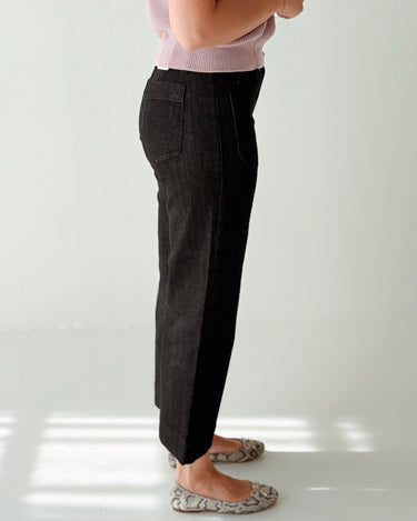Sanctuary The Marine Black Denim Trouser in After Hours-220 Pants-Little Bird Boutique