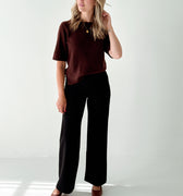 Sanctuary Runway Ponte Trouser in Black-220 Pants-Little Bird Boutique