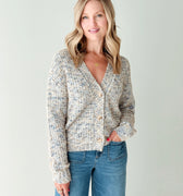 Thread and Supply Paloma Cardigan Sweater in Blue Multi-131 - Sweaters F/W (June - Nov)-Little Bird Boutique
