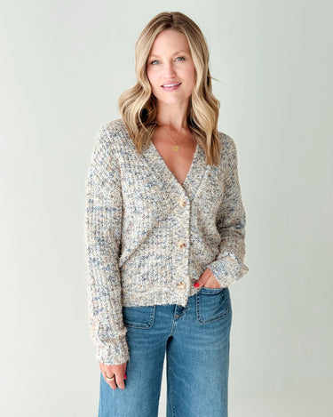 Thread and Supply Paloma Cardigan Sweater in Blue Multi-131 - Sweaters F/W (June - Nov)-Little Bird Boutique