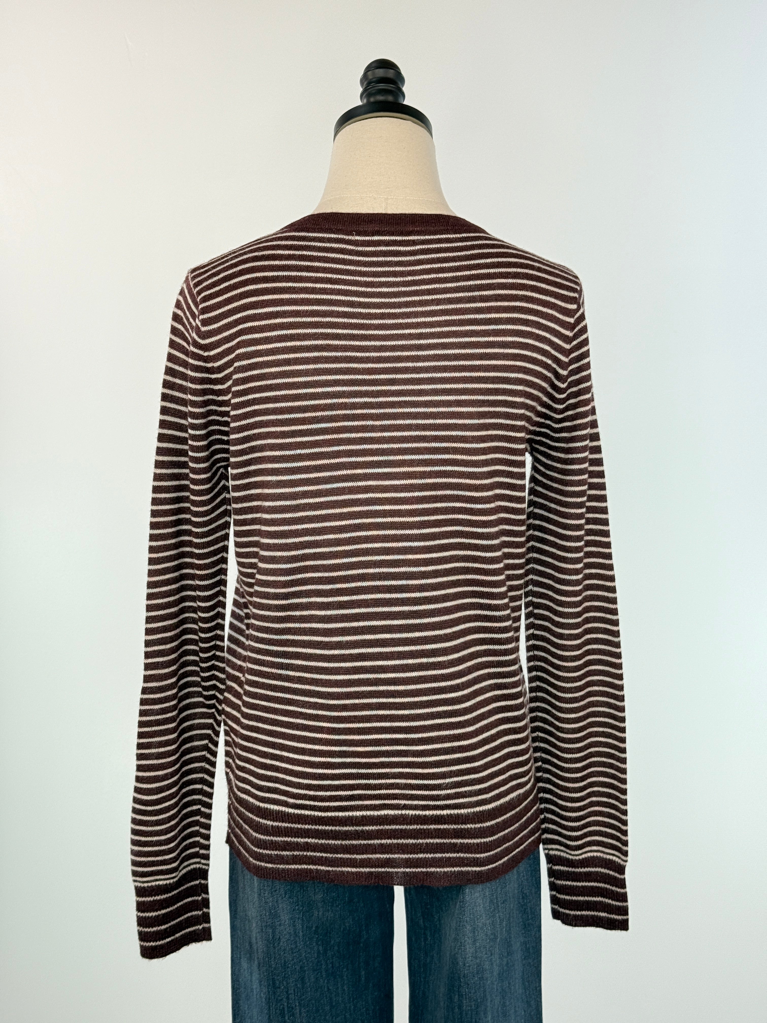 Fenwick Stripe Sweater in Dark Plum-131 - Sweaters F/W (June - Nov)-Little Bird Boutique