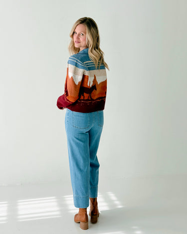 OAT NYC Front Mid Seam Baby Wide Jeans in Odell Wash-210 Denim-Little Bird Boutique