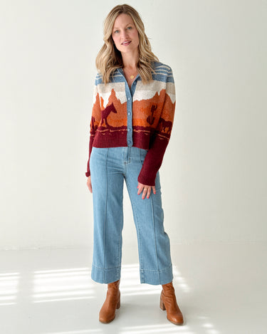 OAT NYC Front Mid Seam Baby Wide Jeans in Odell Wash-210 Denim-Little Bird Boutique