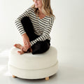 Steph Sweater in Cream and Black Stripe-122 - Jersey Tops S/S (Dec - May)-Little Bird Boutique