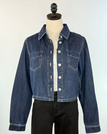 Downtown Denim Jacket-145 Denim Jackets-Little Bird Boutique