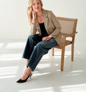 Liverpool Boyfriend Blazer in Khaki Grid Check-143 Blazers-Little Bird Boutique
