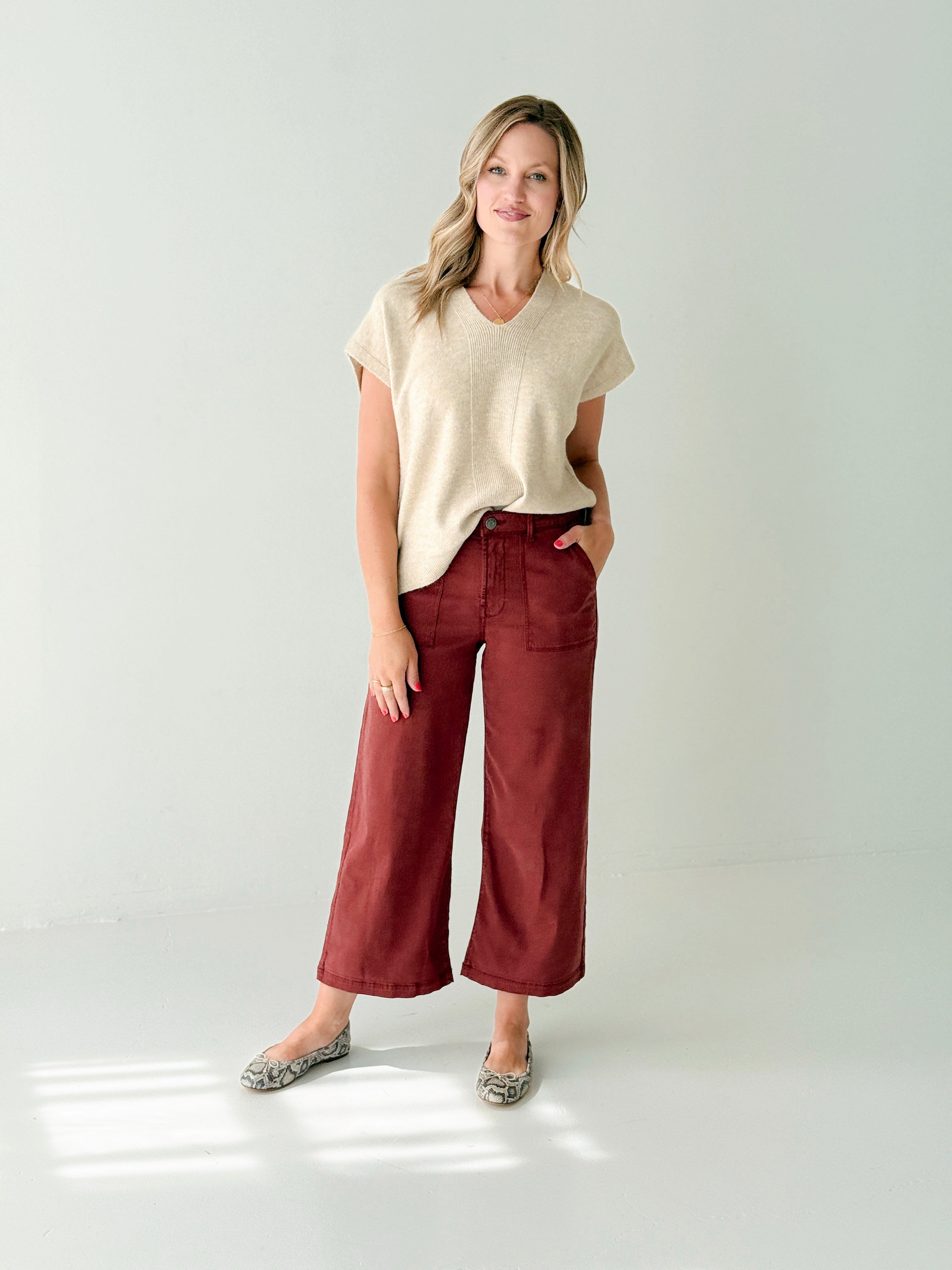 Serene Sweater in Sand-131 - Sweaters F/W (June - Nov)-Little Bird Boutique