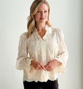 Maeve Top in Cream-111 - Woven Top F/W (June- Nov)-Little Bird Boutique