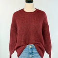 Flag and Anthem Flora Sweater in Berry-133 - Sweaters (Holiday)-Little Bird Boutique