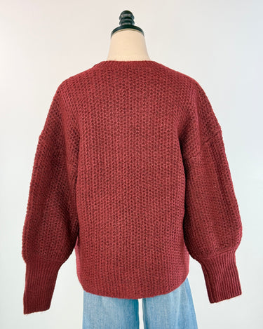 Flag and Anthem Flora Sweater in Berry-133 - Sweaters (Holiday)-Little Bird Boutique