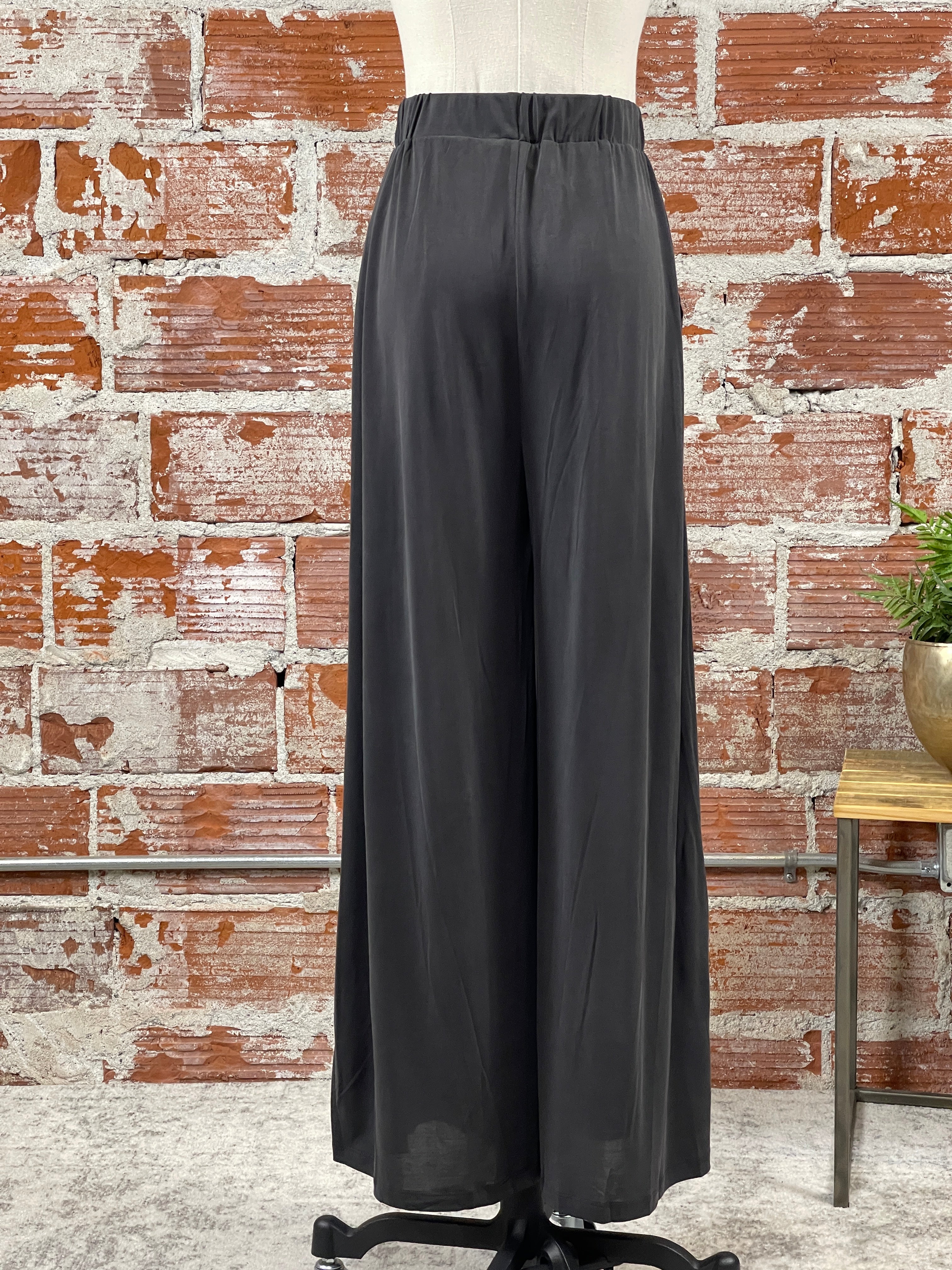 Mystree Modal Wide Pants in Black-220 Pants-Little Bird Boutique