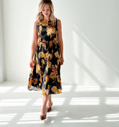 Bella Dress in Navy-152 Dresses - Long-Little Bird Boutique