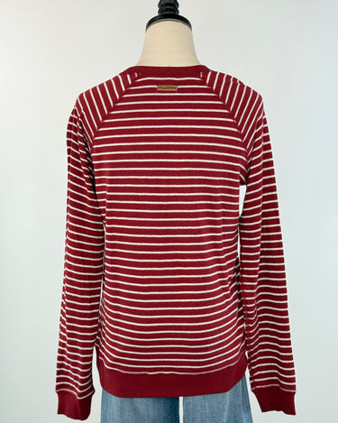 Flag and Anthem Frannie Reversible Top in Berry and White-121 - Jersey Tops F/W (June - Nov)-Little Bird Boutique