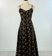 Midnight Garden Dress in Black-152 Dresses - Long-Little Bird Boutique