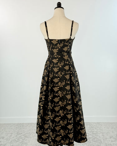 Midnight Garden Dress in Black-152 Dresses - Long-Little Bird Boutique