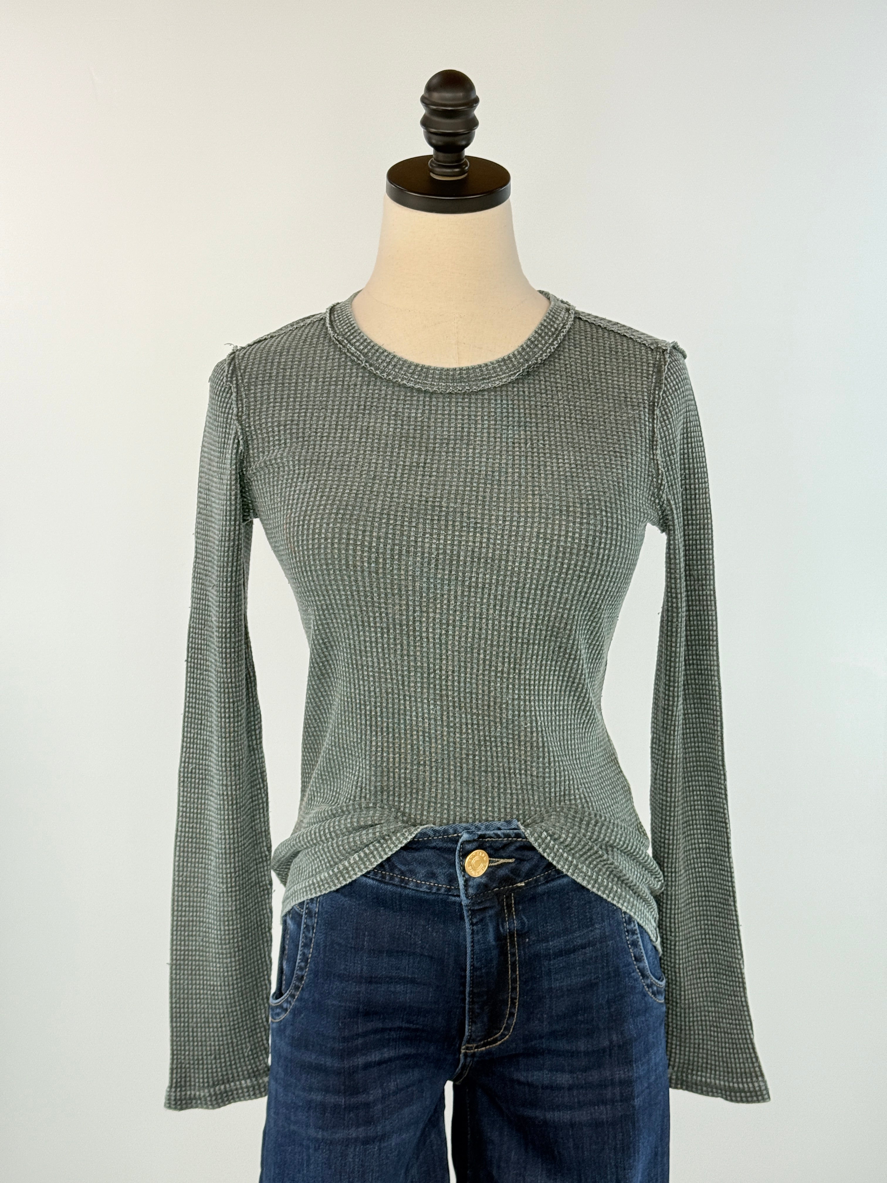 Z Supply Arlet Mini Thermal Top in Garland Green-121 - Jersey Tops F/W (June - Nov)-Little Bird Boutique