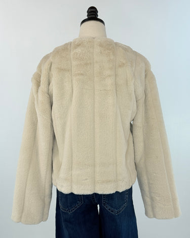 Anthem the Label Faux Fur Jacket in Pearl-141 Outerwear Coats & Jackets-Little Bird Boutique