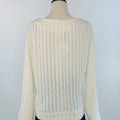 Anthem the Label Fuzzy Boatneck Sweater in Pearl-131 - Sweaters F/W (June - Nov)-Little Bird Boutique