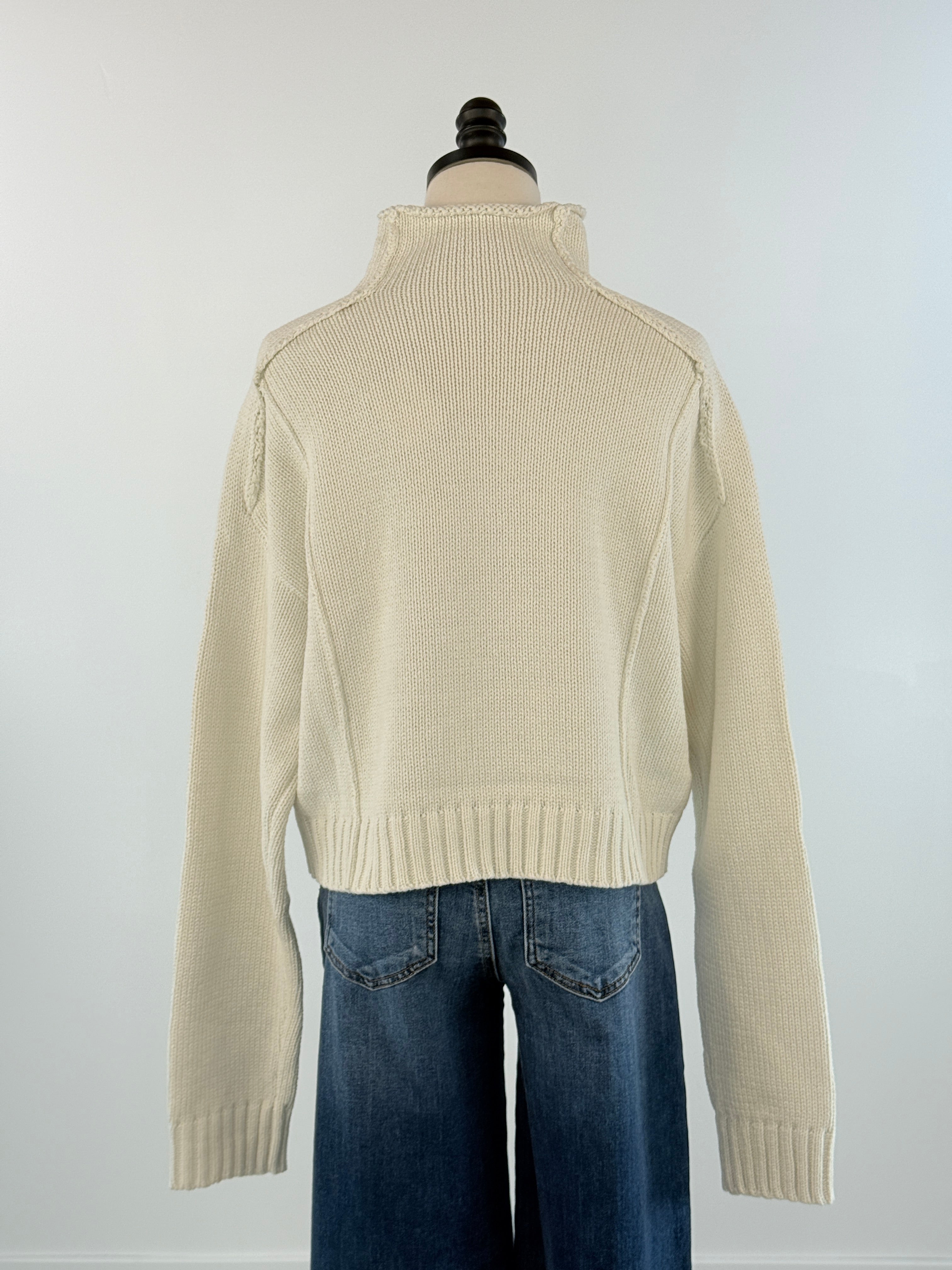 Winter's Edge Mock-Neck Sweater-131 - Sweaters F/W (June - Nov)-Little Bird Boutique