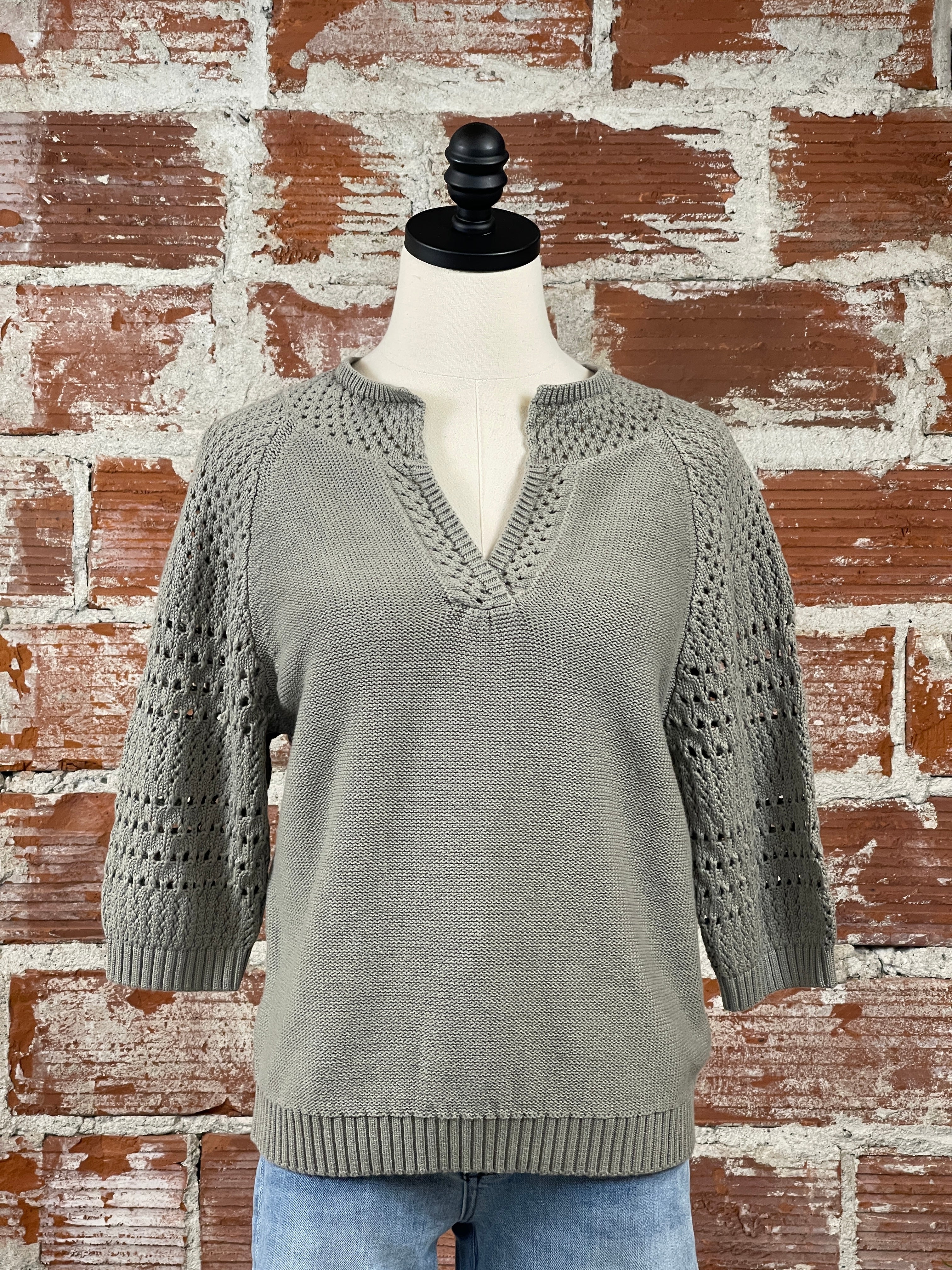 Another Love Verona Sweater in Sage-132 - Sweaters S/S (Jan - June)-Little Bird Boutique