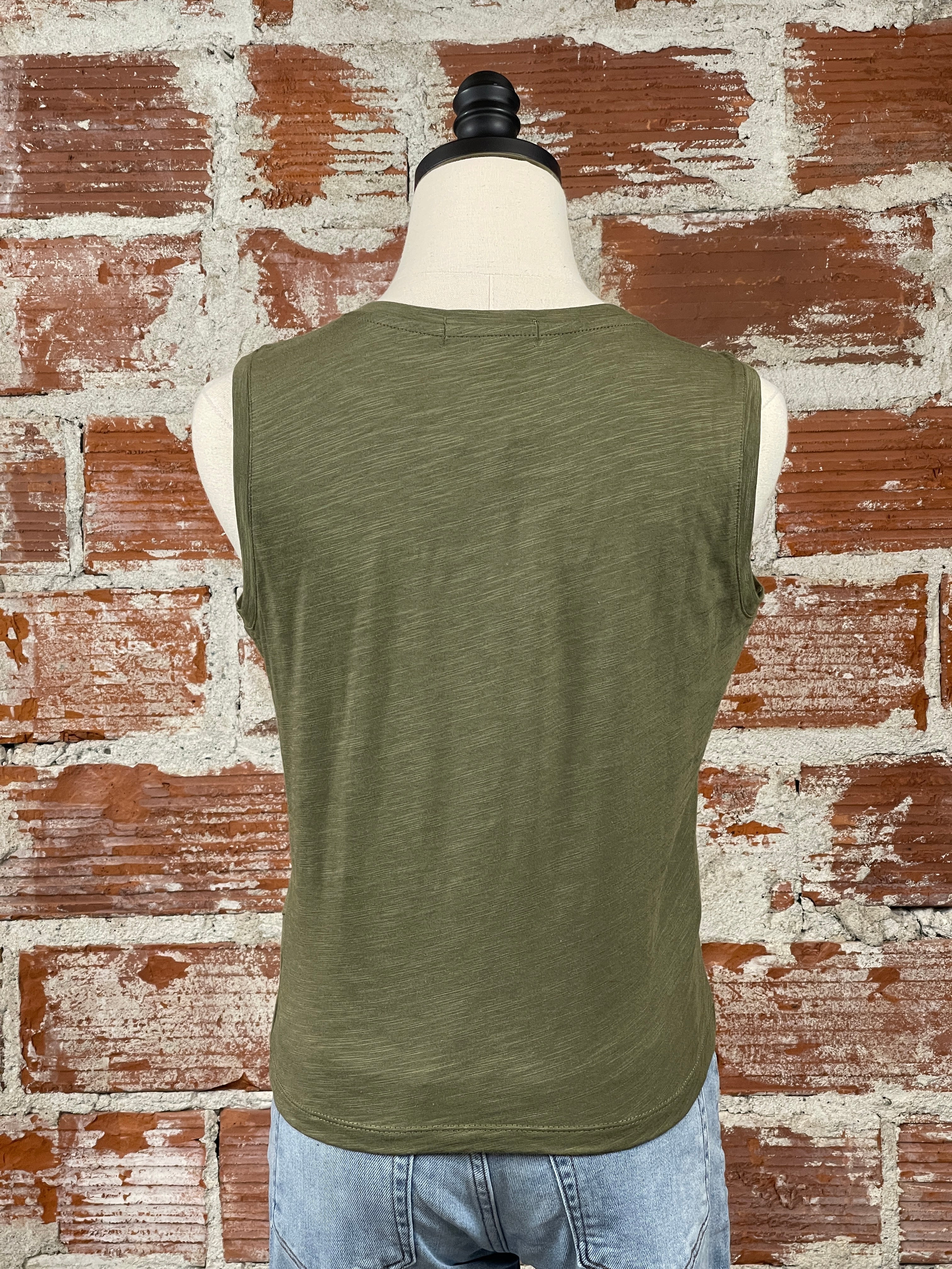 Sanctuary Twisted Tank in Olive-122 - Jersey Tops S/S (Jan - June)-Little Bird Boutique