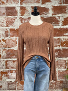 Sanctuary Monday Blooms Sweater in Mocha Mousse-132 - Sweaters S/S (Dec - May)-Little Bird Boutique