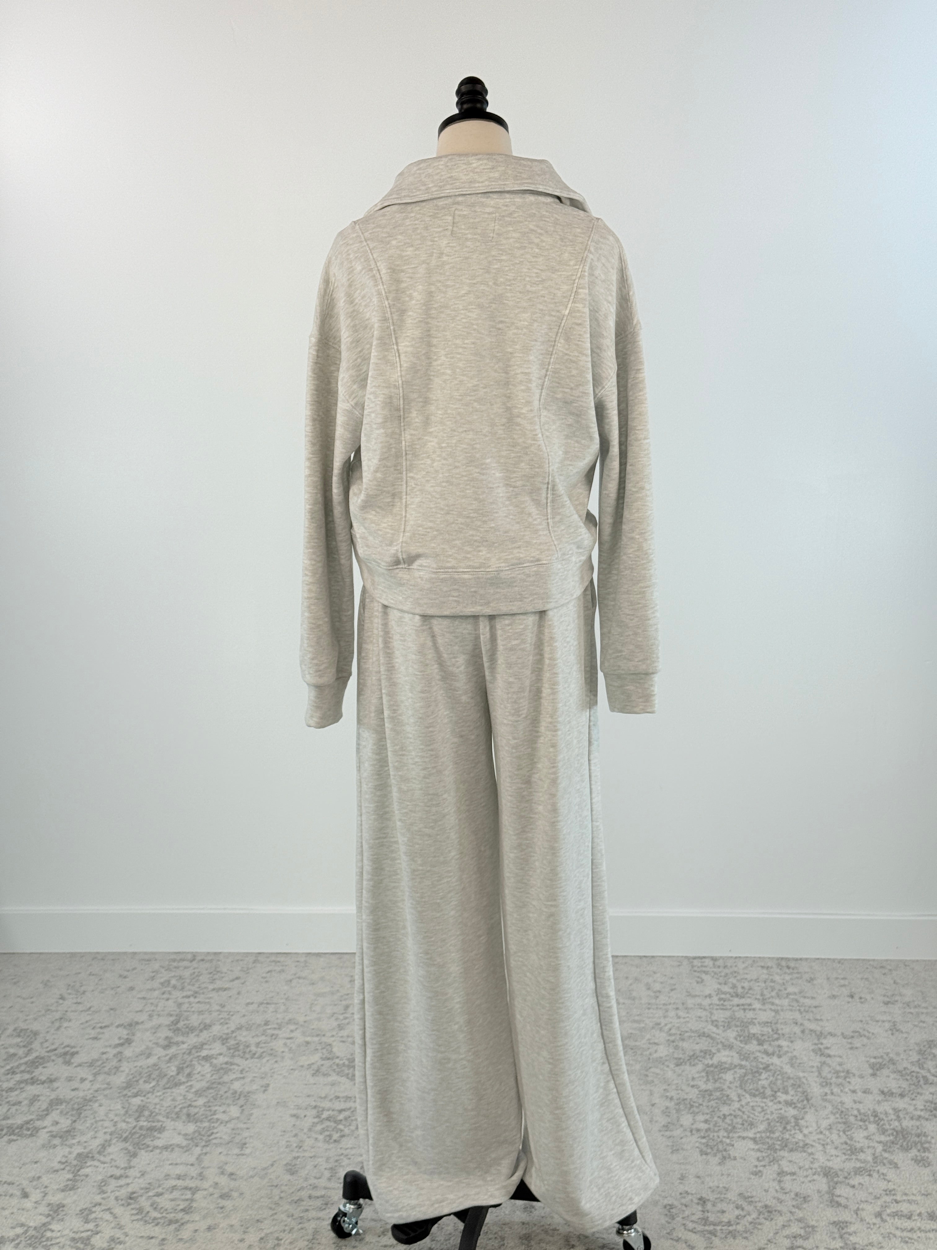 Flag and Anthem Super Soft Plush Sweatpants in Light Grey-220 Pants-Little Bird Boutique