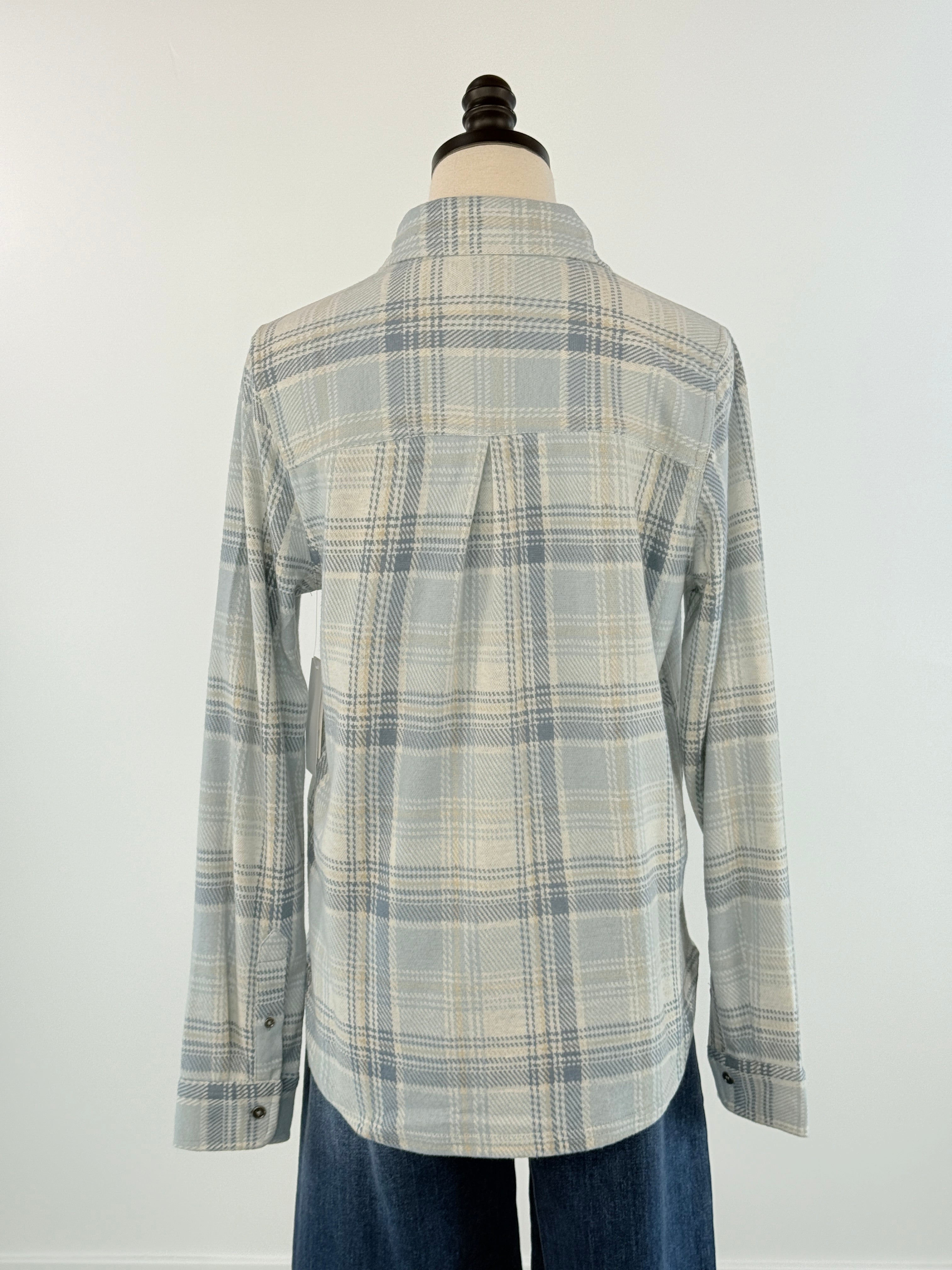 Flag and Anthem Beatrice Flannel Top in Blue and Tan-111 - Woven Top F/W (June- Nov)-Little Bird Boutique