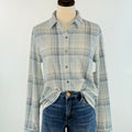 Flag and Anthem Beatrice Flannel Top in Blue and Tan-111 - Woven Top F/W (June- Nov)-Little Bird Boutique