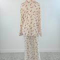 Candy Cane Lane Long Sleeve Button Up Pajama Set-240 Loungewear/Intimates-Little Bird Boutique