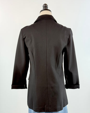 Liverpool Boyfriend Blazer with Princess Darts in Black-143 Blazers-Little Bird Boutique