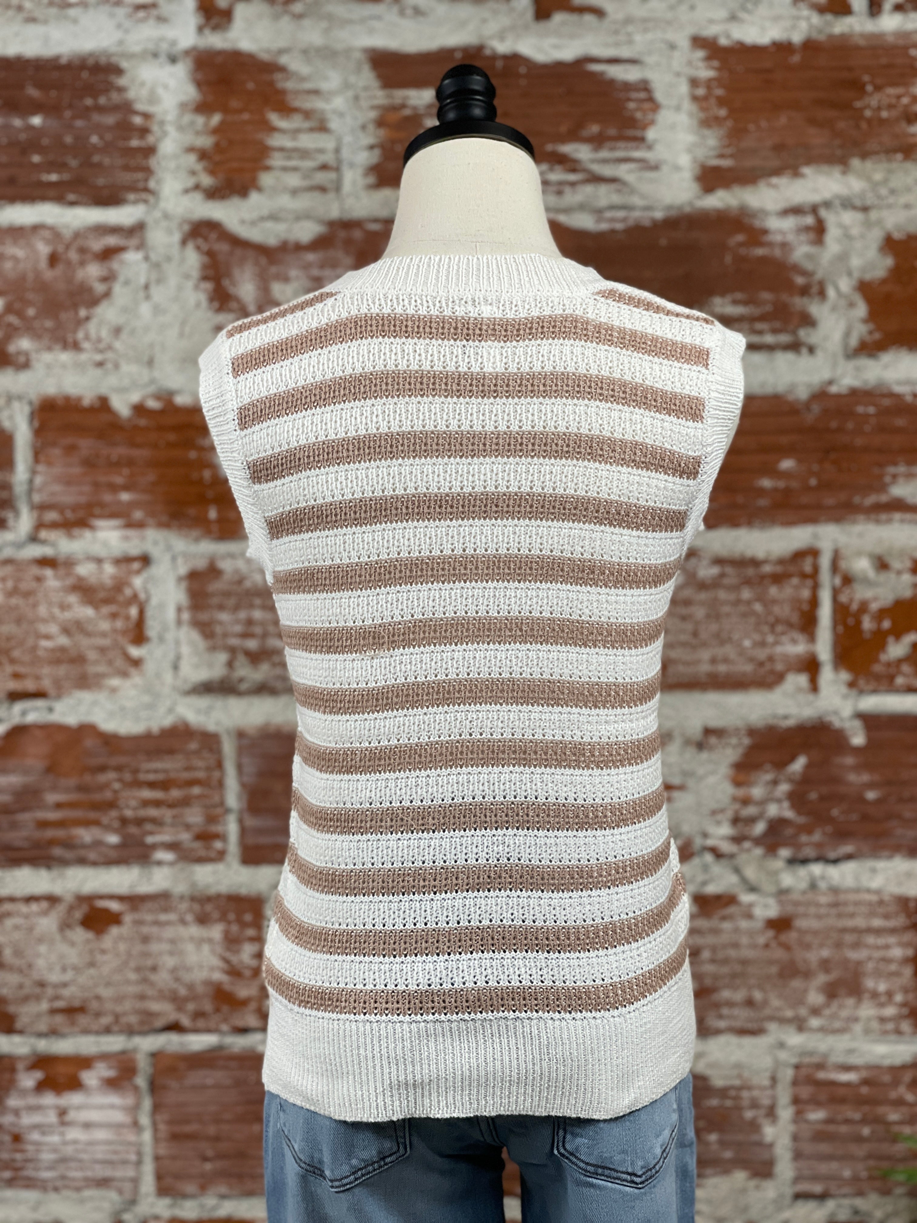 April Sweater Tank in Taupe-132 - Sweaters S/S (Jan - June)-Little Bird Boutique