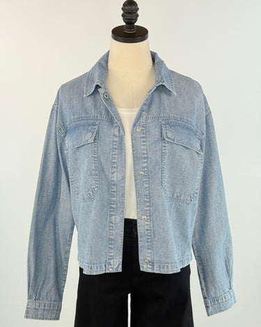 Flag and Anthem Hayden Tencel Jacket in Medium Wash-141 Outerwear Coats & Jackets-Little Bird Boutique