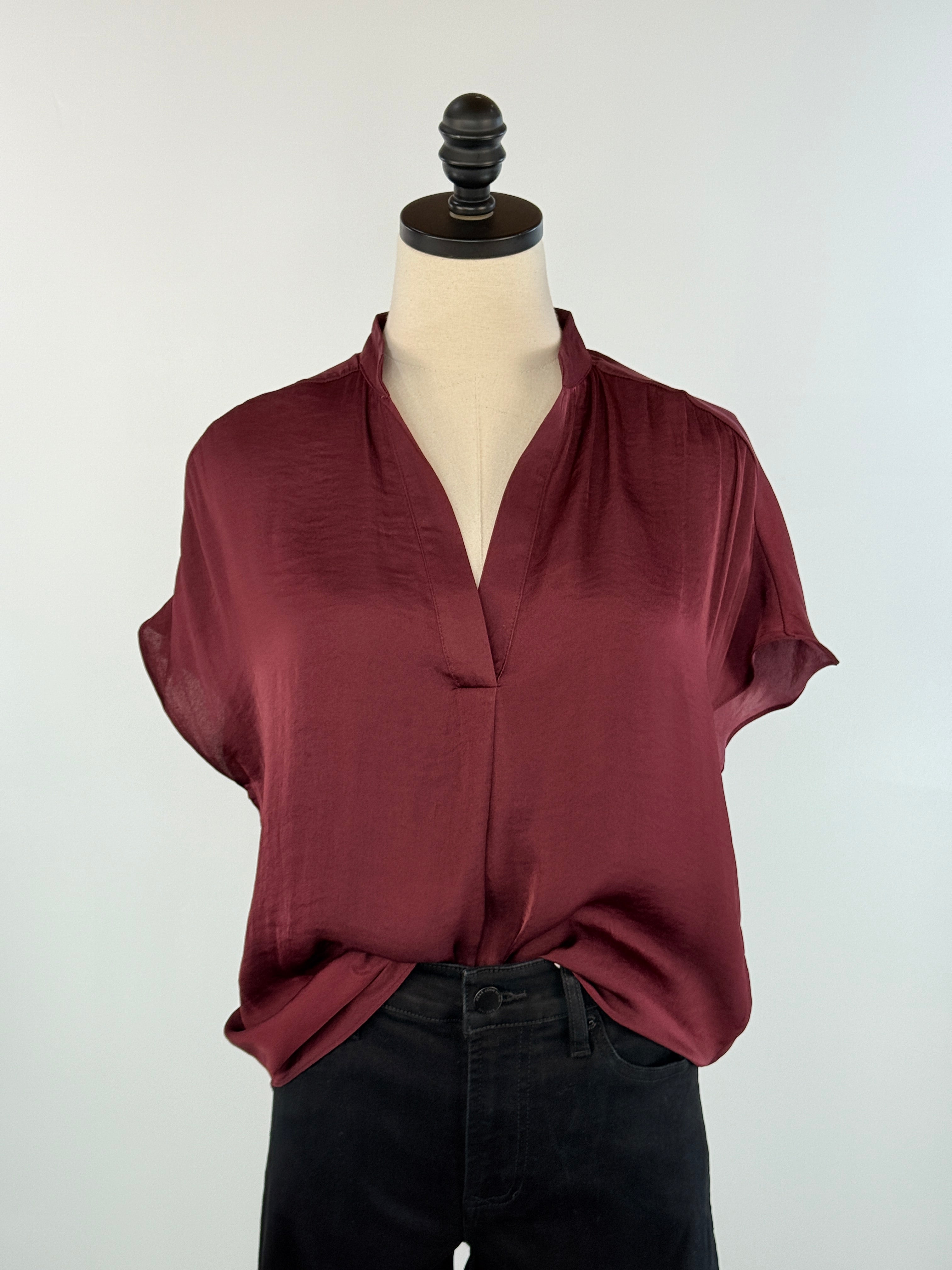 Valor Top in Wine-111 - Woven Top F/W (June- Nov)-Little Bird Boutique