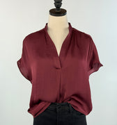 Valor Top in Wine-111 - Woven Top F/W (June- Nov)-Little Bird Boutique