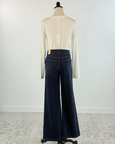 Kut from the Kloth Jean High Rise Wide Leg Jeans in Attributable-210 Denim-Little Bird Boutique