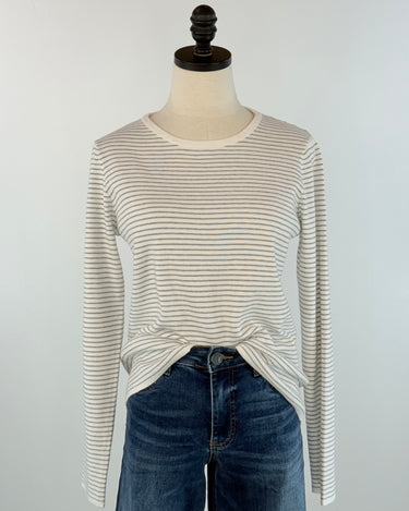 Reed Sweater in Ivory and Blue-131 - Sweaters F/W (June - Nov)-Little Bird Boutique