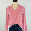 Sweetheart Henley Sweater in Pink-131 - Sweaters F/W (June - Nov)-Little Bird Boutique