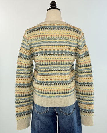 Heritage Fair Isle Cardigan in Taupe Multi-131 - Sweaters F/W (June - Nov)-Little Bird Boutique