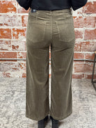 Kut from the Kloth Meg Corduroy Wide Leg Pants in Olive-220 Pants-Little Bird Boutique