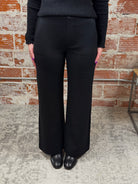 Kut from the Kloth Meg High Rise Wide Leg Trouser in Black-210 Denim-Little Bird Boutique