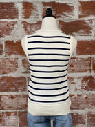 Thread and Supply Elsa Sweater Tank in Ivory and Navy-132 - Sweaters S/S (Dec - May)-Little Bird Boutique