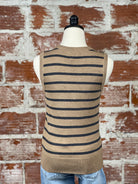 Thread and Supply Elsa Sweater Tank in Tan and Black-132 - Sweaters S/S (Dec - May)-Little Bird Boutique