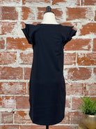 Fresia Raglan Dress in Black-151 Dresses - Short-Little Bird Boutique