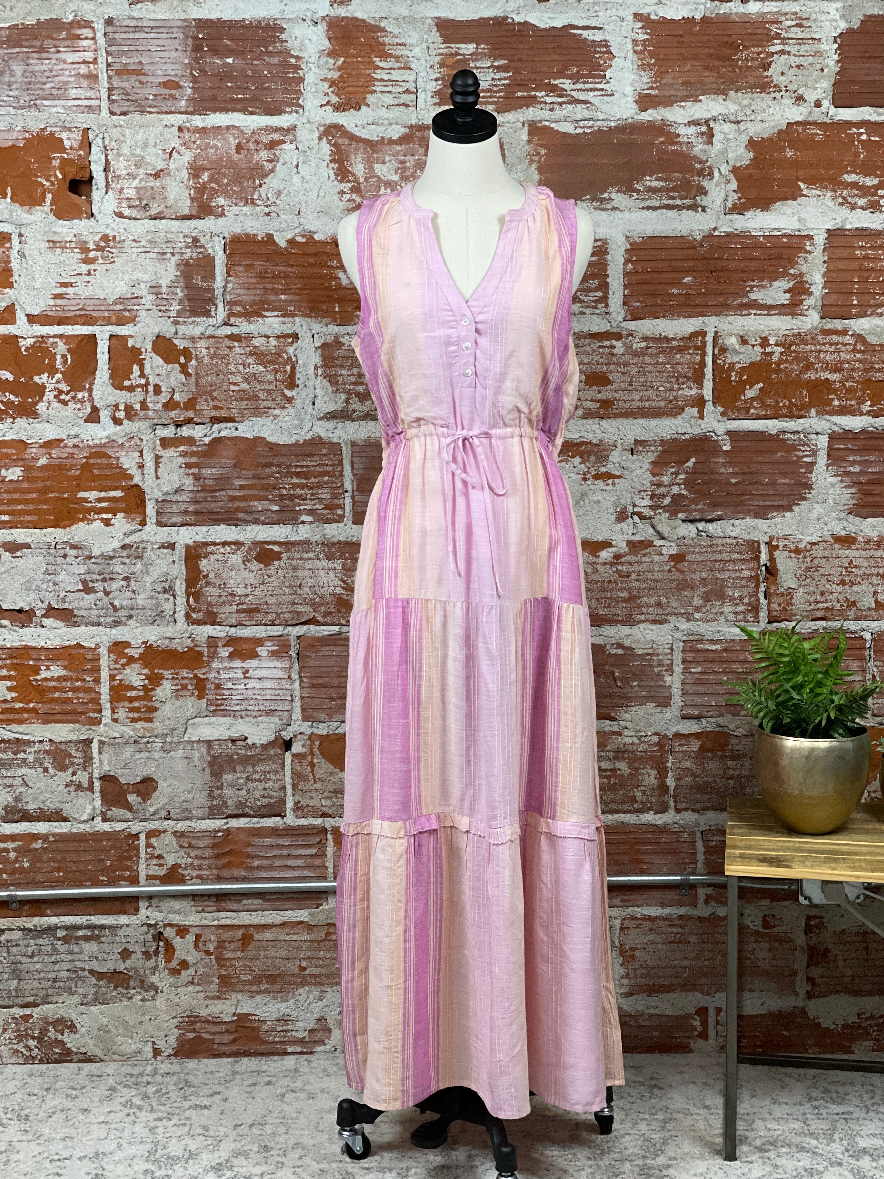Liverpool Maxi Dress in Lavender Multi-152 Dresses - Long-Little Bird Boutique
