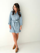 Kut From the Kloth Astrid Dress in Blue and White Stripe-151 Dresses - Short-Little Bird Boutique