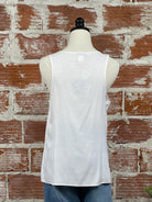 Apricot Satin Slub Tank Top in White Cream-122 - Jersey Tops S/S (Jan - June)-Little Bird Boutique