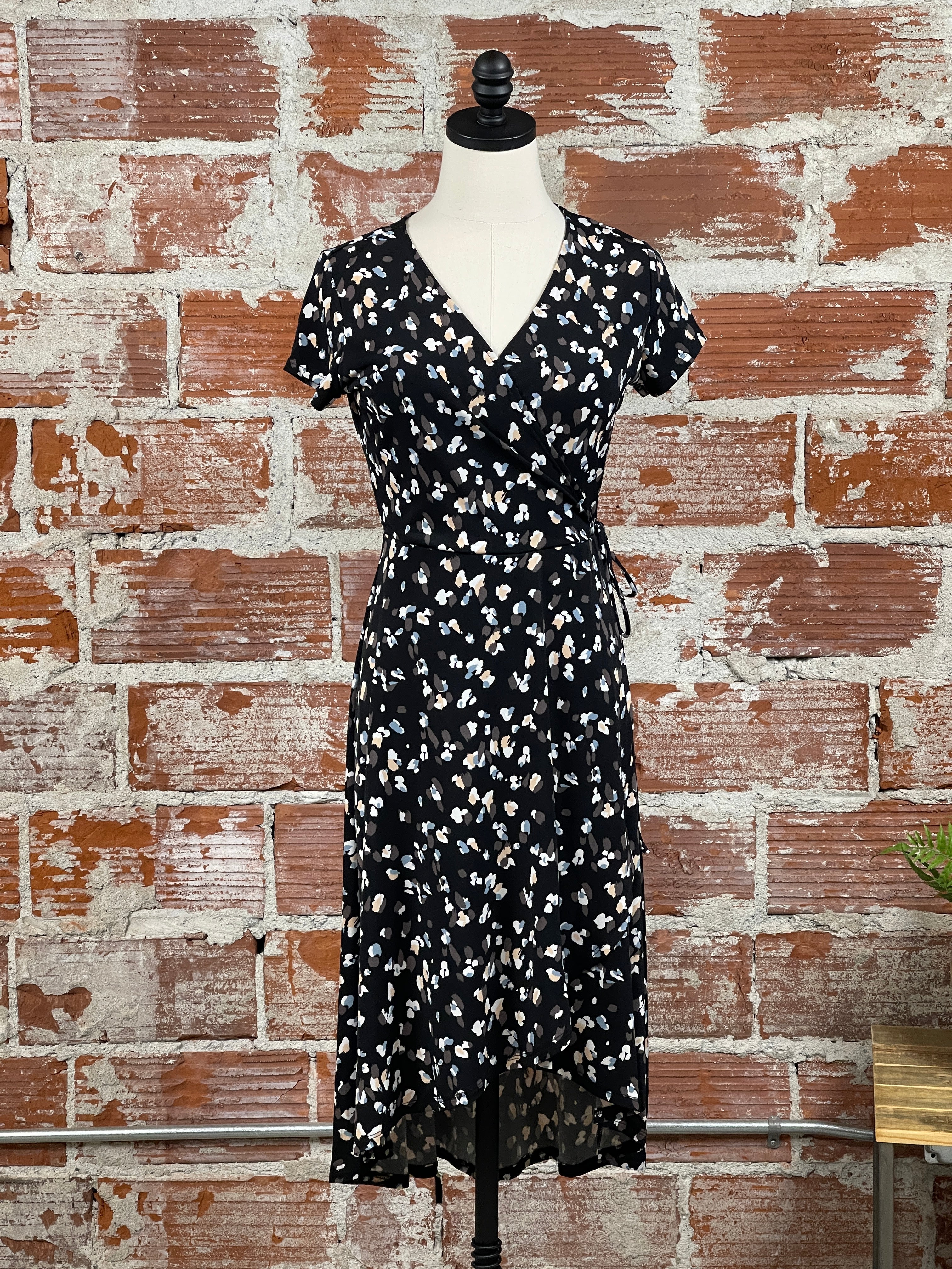 Carly Dress in Navy Floral-151 Dresses - Short-Little Bird Boutique