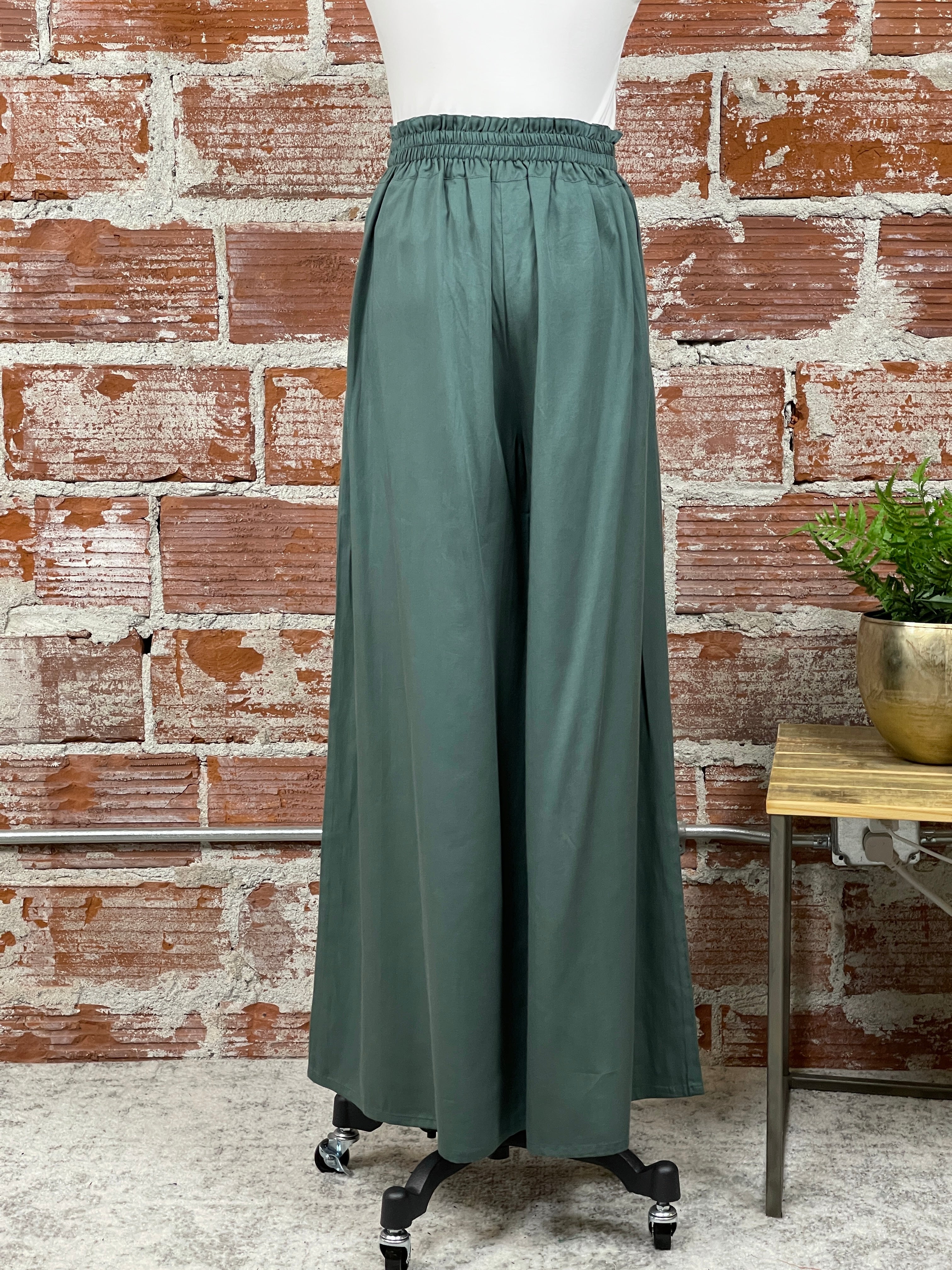 Lucca Pant in Botanical Green-220 Pants-Little Bird Boutique